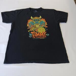 Timmy The Conqueror 17th Year Anniversary Men's Graphic Black T-Shirt Size Large